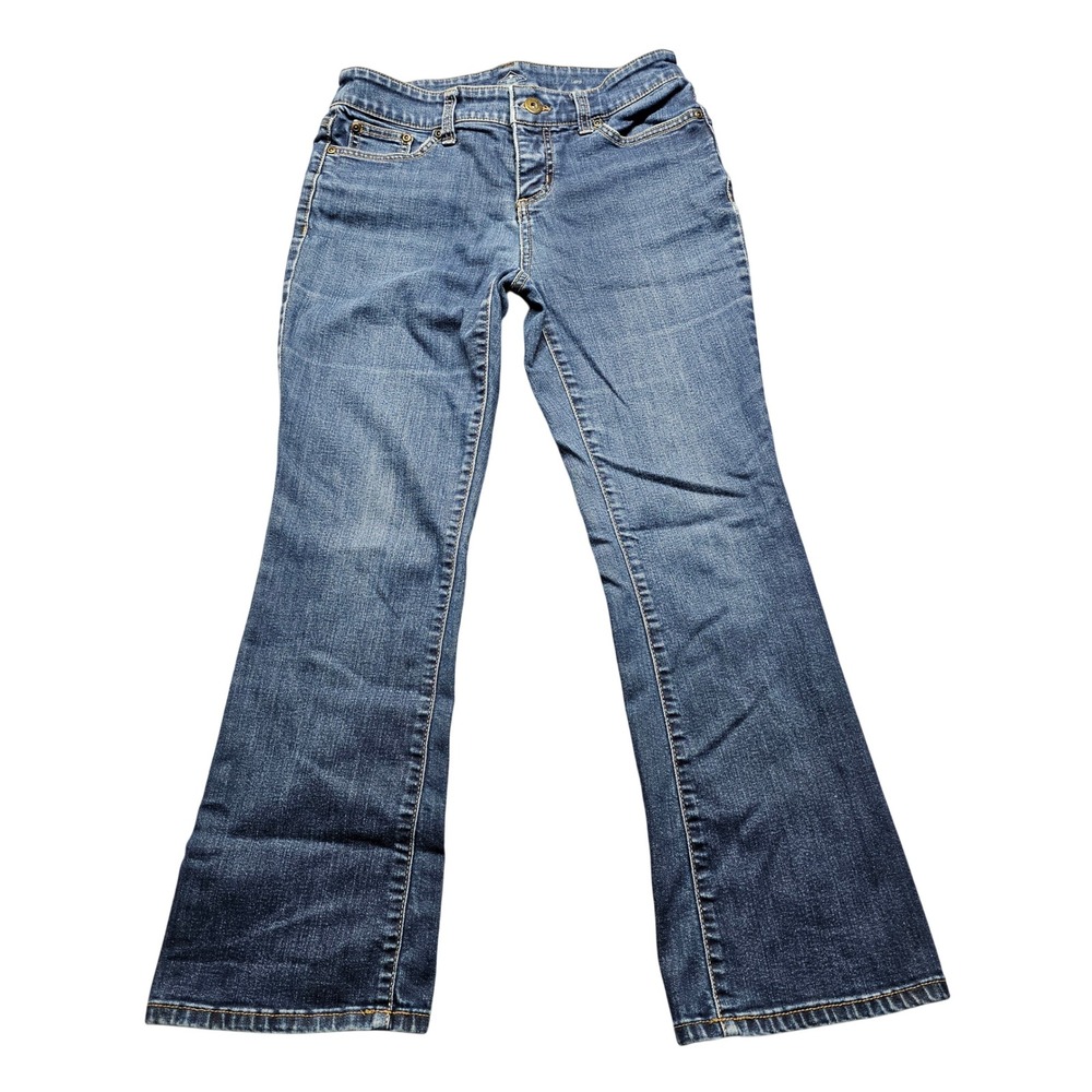 St. John's Bay Bootcut Jeans Womens‎ 4PS Blue Denim Stretch Americana Streetwear
